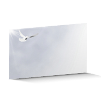 Danksagung (einfach) «Friedenslicht», fliegende Taube am Himmel 